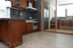 Quartz vinyl tile floor photo kitchen
