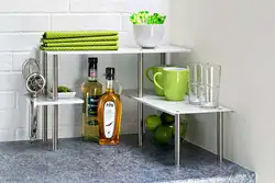 Kitchen shelves for countertops photo