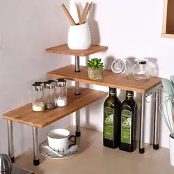Kitchen shelves for countertops photo