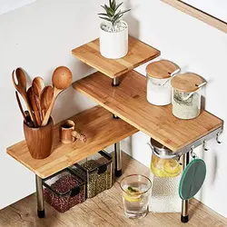 Рафьои ошхона барои countertops акс