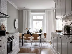 Gray Scandinavian Kitchen Interior