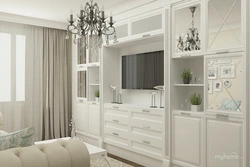 White living room in a classic interior