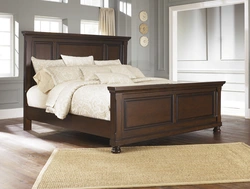 Solid wood bedroom bed photo