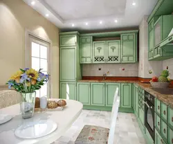 Green Provence Kitchen In The Interior