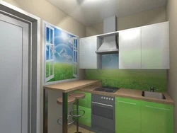 Kitchen interior in a small family photo