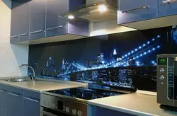 Night city kitchen photo