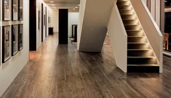 Wood-look floor in the hallway photo