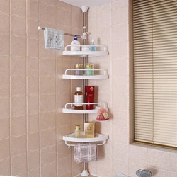 Modern bathroom shelves photo