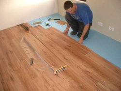 Install laminate flooring in the kitchen photo