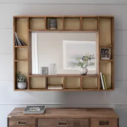 Photo of mirrors with shelves for the bedroom