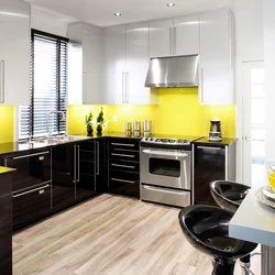 Combination of black and gray in the kitchen interior