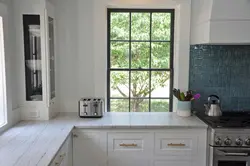 Low window in the kitchen photo