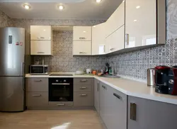 Photo Of A Kitchen With A White Refrigerator