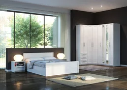 Photo of bedroom sets with corner wardrobe