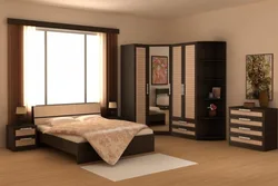 Photo of bedroom sets with corner wardrobe