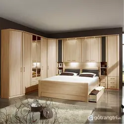 Photo of bedroom sets with corner wardrobe