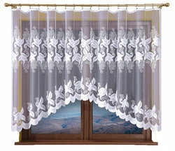 Tulle arch curtains for the kitchen photo