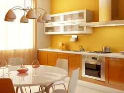 Warm colors in the kitchen interior