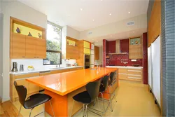 Warm colors in the kitchen interior