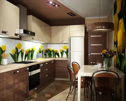 Warm colors in the kitchen interior