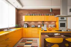 Warm colors in the kitchen interior
