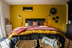 Mustard Color In The Bedroom Interior