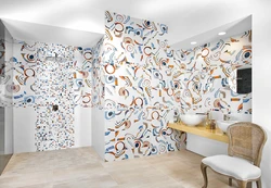 Bathroom Tiles With Ornament Photo