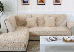 Beautiful bedspreads for the sofa in the living room photo