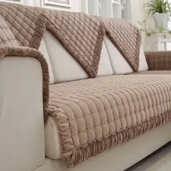 Beautiful bedspreads for the sofa in the living room photo
