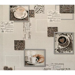 Non-woven washable kitchen wallpaper for walls photo