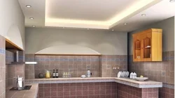 Kitchen ceiling made of tiles all photos
