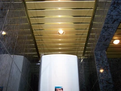 Photo of bathroom and toilet ceiling
