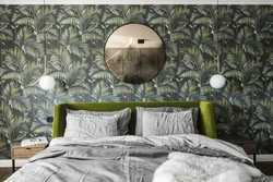 Wallpaper feathers bedroom design