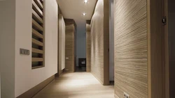 Hallway design wallpaper and laminate