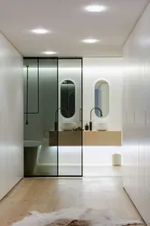 Glass door for bathroom photo