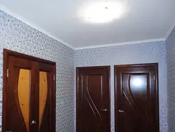 Photo ceiling panels in the hallway