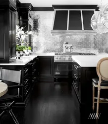Interiors white kitchen black floor