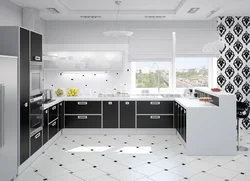 Interiors White Kitchen Black Floor