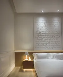 Interior bedroom walls with lighting