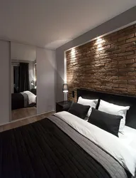 Interior bedroom walls with lighting