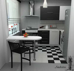 Черно Белая Кухня Дизайн В Хрущевке