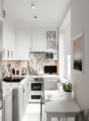 Black and white kitchen design in Khrushchev