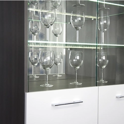 Glass Showcase In The Kitchen Photo