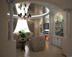 Design entrance from the kitchen to the living room