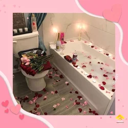 Раушан Және Шам Бар Ванна Фотосуреті