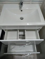 Bathroom sink with drawer photo