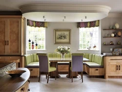 Kitchen Design With Sofa And Table By The Window