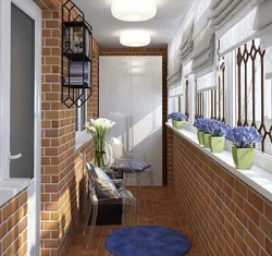 Lighting interior loggia