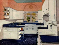 Interior Of Kitchens Of The 70S