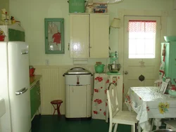 Interior of kitchens of the 70s